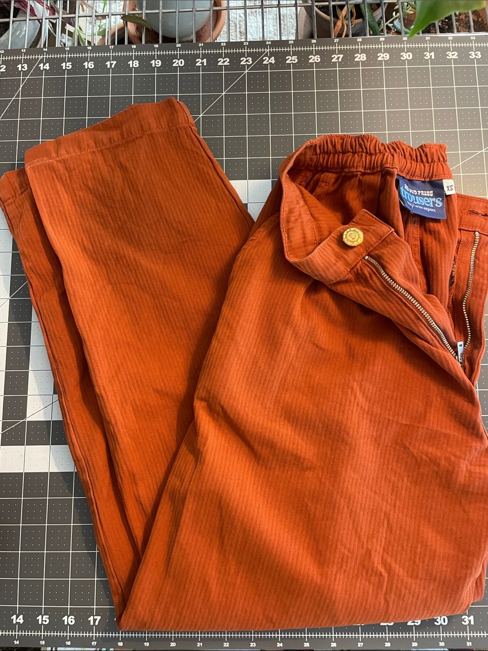 Big Bud Press High-Waist Straight Leg Pants in Rust - Picture 3 of 4
